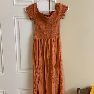 Burnt Orange Summer/Fall Dress- Size Small
